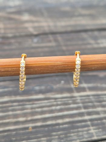 Boucle d'oreilles argent et zircone