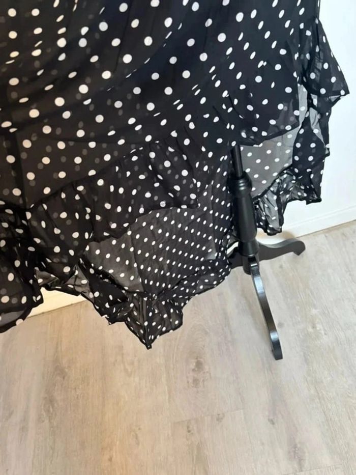 Robe asymétrique style vintage à pois XS - photo numéro 6