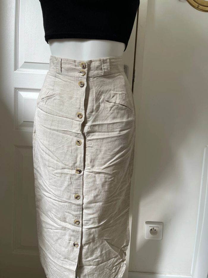 Jupe longue beige - photo numéro 8
