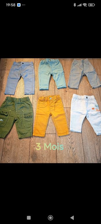 Lot de pantalons taille 3 mois
