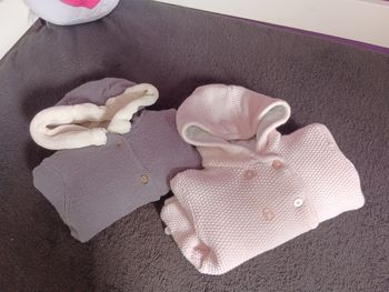 Manteau à capuche bébé fille (le lot de 2)