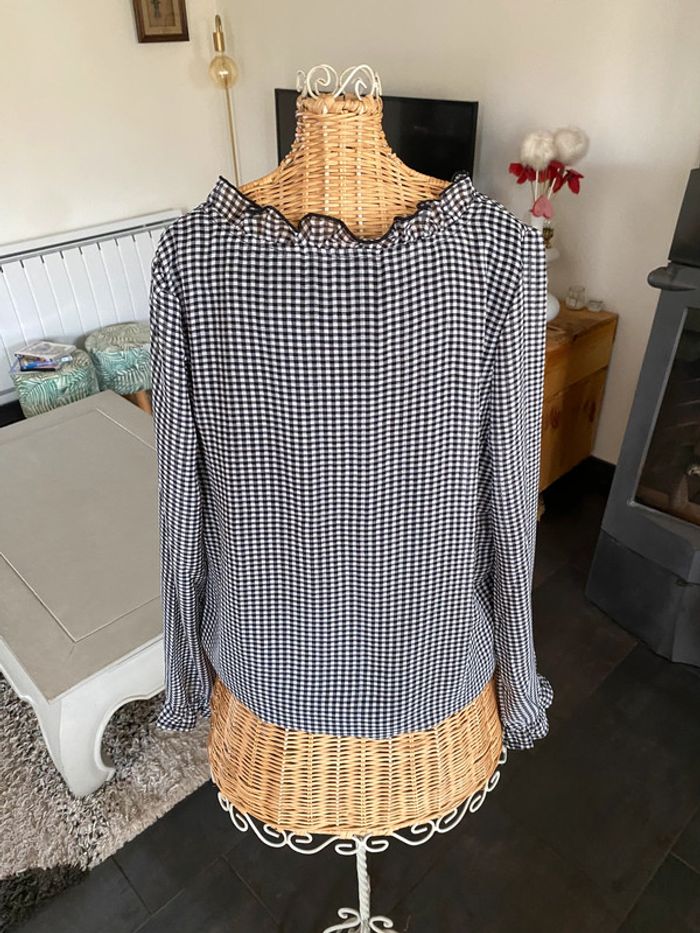 Chemise vichy noire et blanche à petits carreaux taille S / M - photo numéro 15