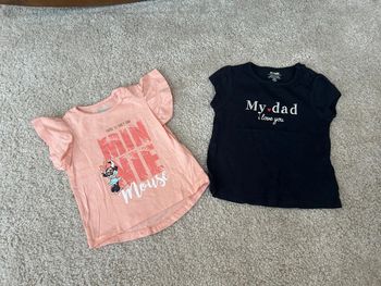 Lot de 2 tee shirts à manches courtes filles coton bio - 9mois - kiabi & Disney