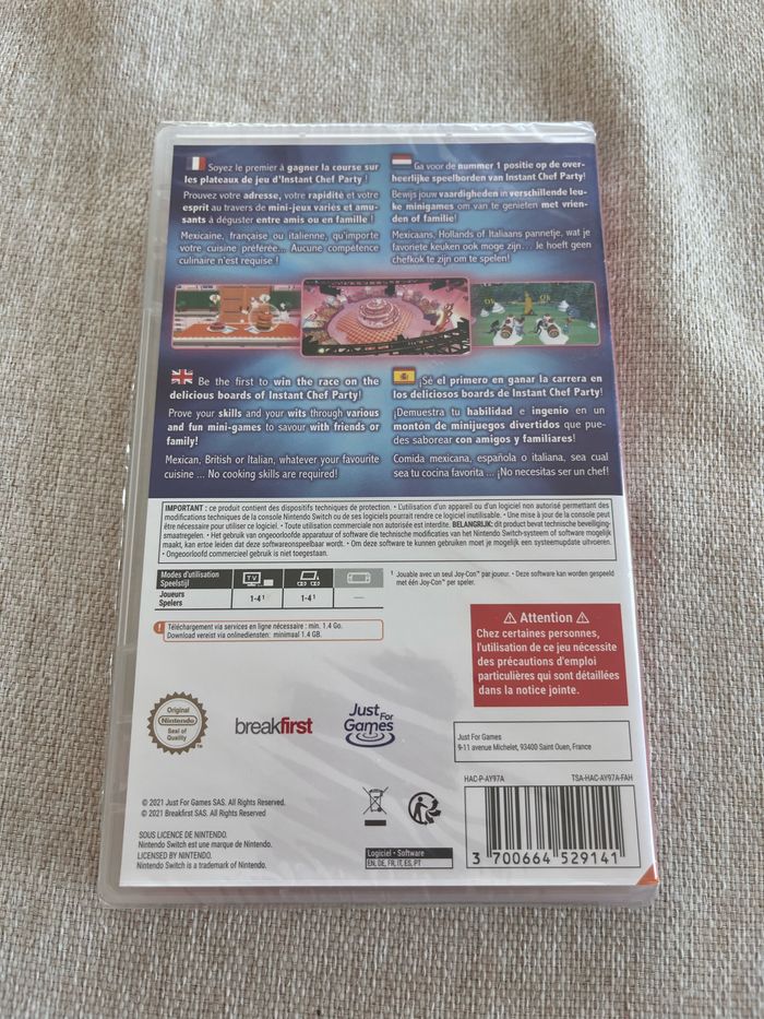 Jeu Nintendo switch instant chef party neuf - photo numéro 2