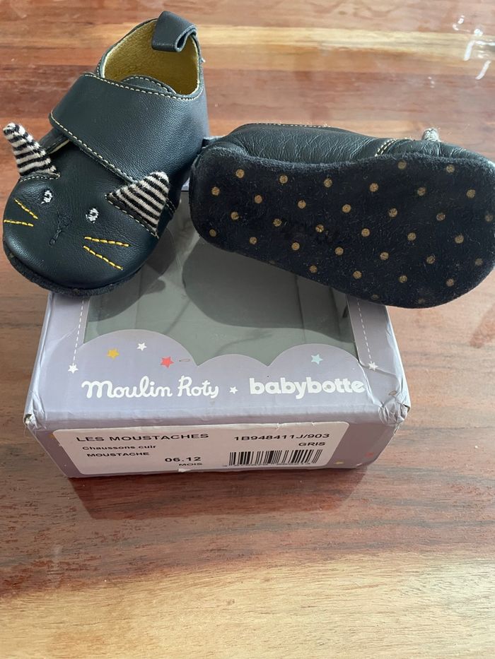 Chaussons en cuir Moulin Roty Babybotte - photo numéro 2