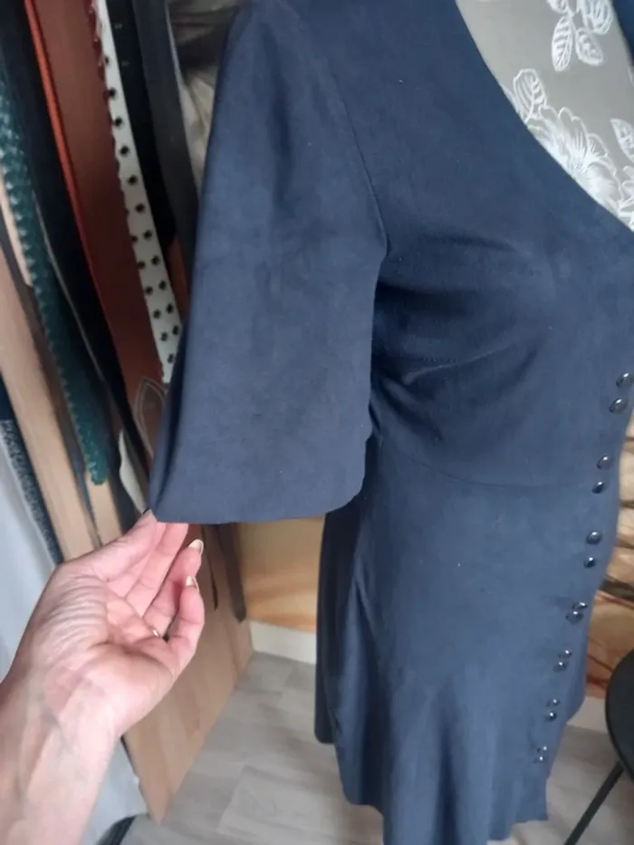 Robe bleue légère nubuck daim - photo numéro 2