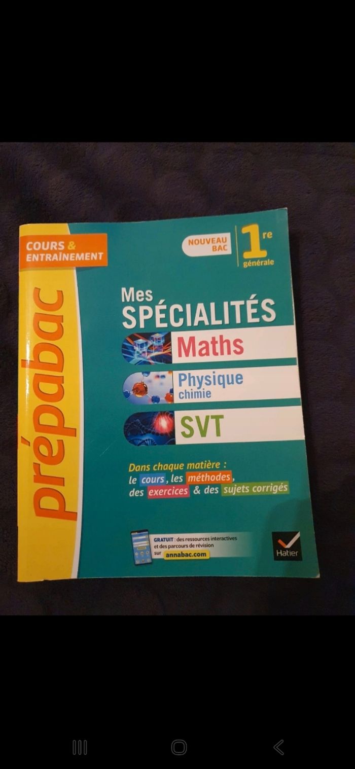 Prépabac Spécialité science