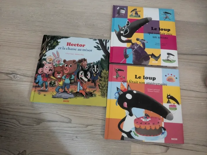 Lot livres auzou le loup et Hector
