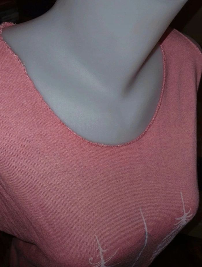 Tee-shirt rose pâle TU - photo numéro 2
