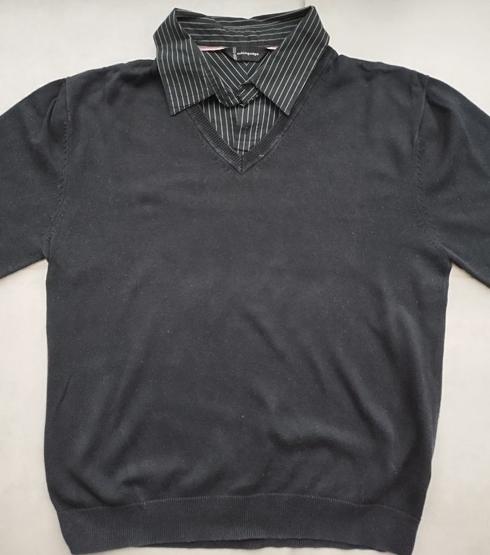 Pull Cutting Edge , effet 2 en 1, en excellent état, taille XL - photo numéro 3