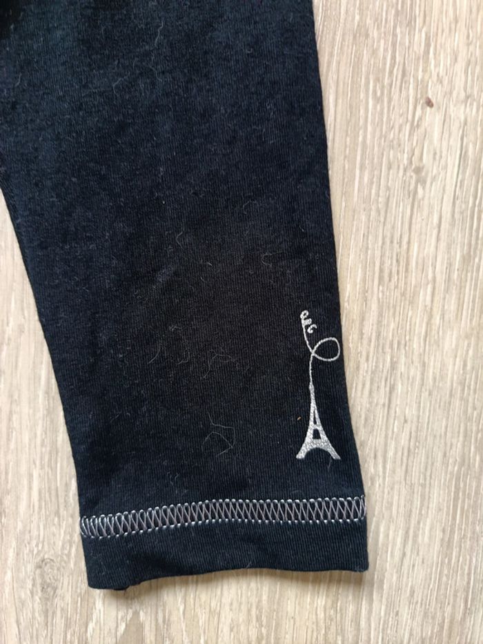 Legging mignon Orchestra noir Tour Eiffel fille 9 mois - photo numéro 2
