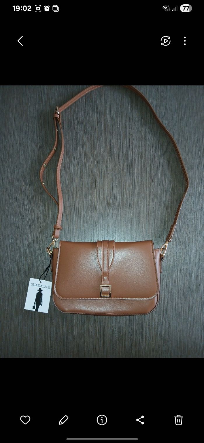 Sac a main marron claire beige foncé