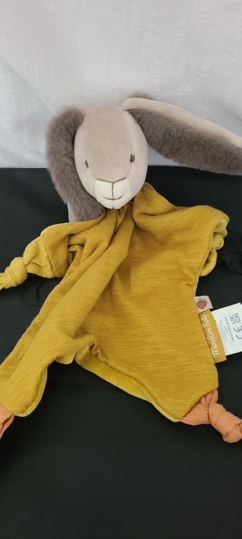 Trois petits lapins Doudou Lapin ocre