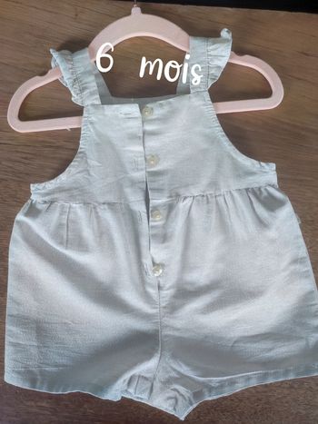 Salopette short obaibi 6 mois pailleté