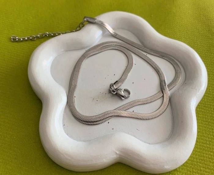 Collier serpent mixte en acier inoxydable argenté - photo numéro 5