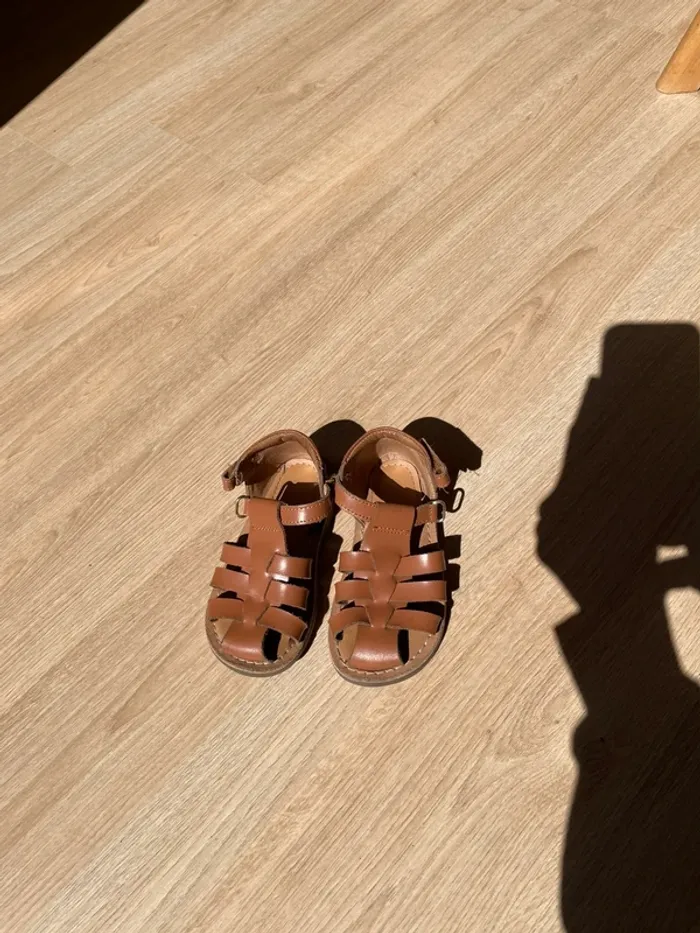 Sandales montantes à brides en cuir - photo numéro 2