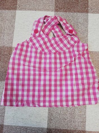 Débardeur bretelles à carreaux 12 mois okaou