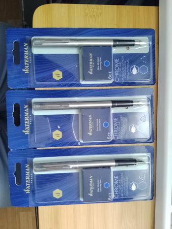 Waterman allure chrome ct + 6 cartouches d'encre 