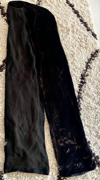 Echarpe velours couleur marron noir
