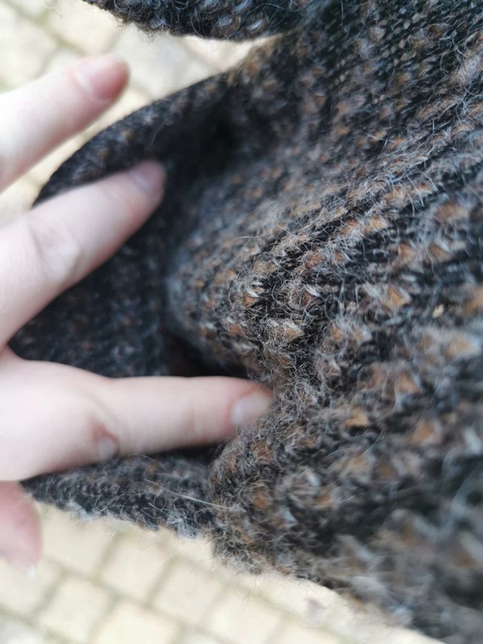 Manteau Zara knitwear col fausse fourrure - photo numéro 9