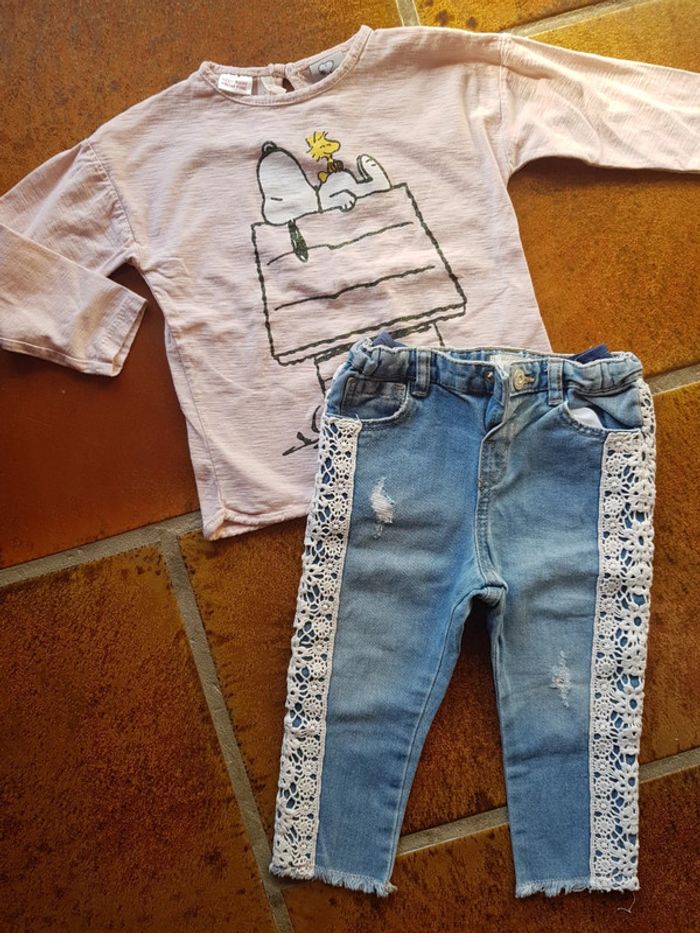 Ensemble fille 12/18mois mango lefties