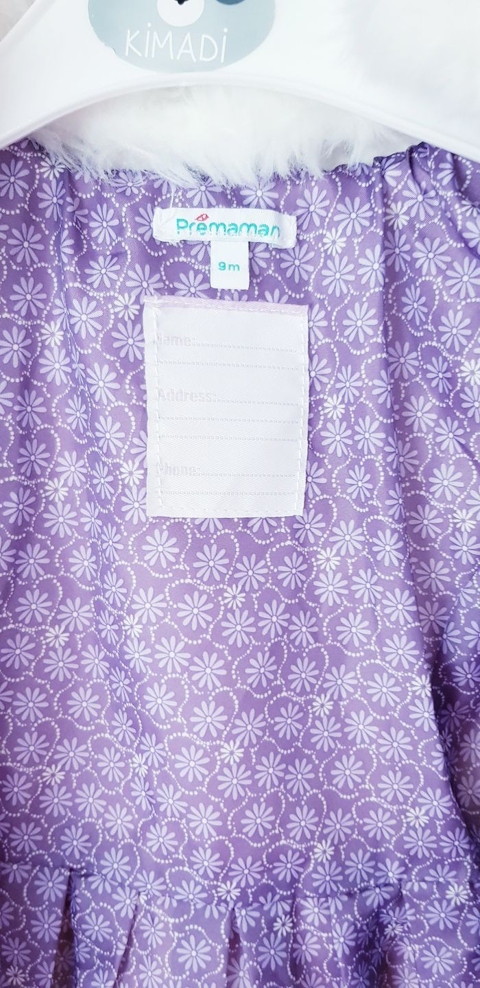 💜 Manteau caban avec moufles - Prémaman/TCF - 9 mois 💜 - photo numéro 9