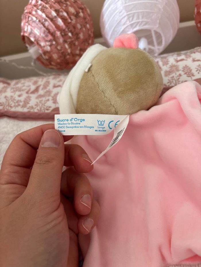 Doudou Ourson Rose Sucre d’orge - photo numéro 6