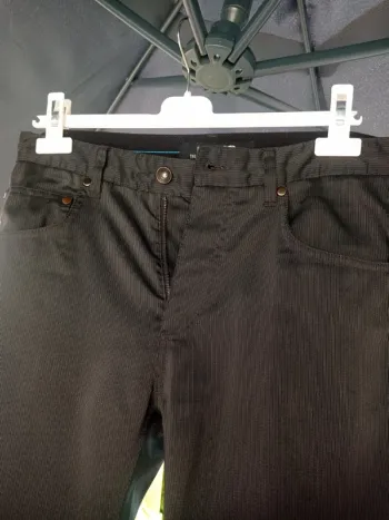 Pantalon de costume gris à rayures homme