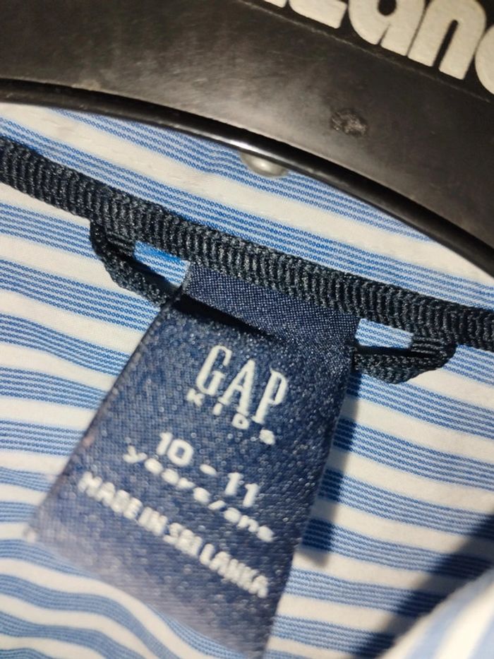 Chemise bleu et blanc 10ans - photo numéro 3