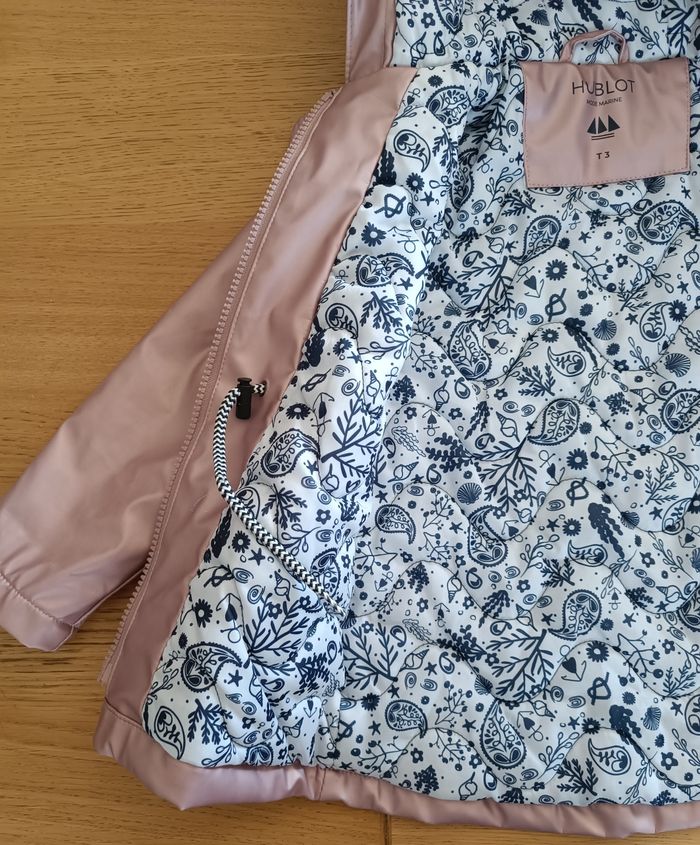 Ciré imperméable matelassé Hublot 3 ans 98 cm rose métallisé fille - photo numéro 8