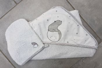 Lot cape de bain et gant de toilette assorti Kiabi