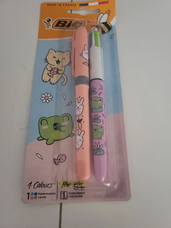 Duo stylo et surligneur bic