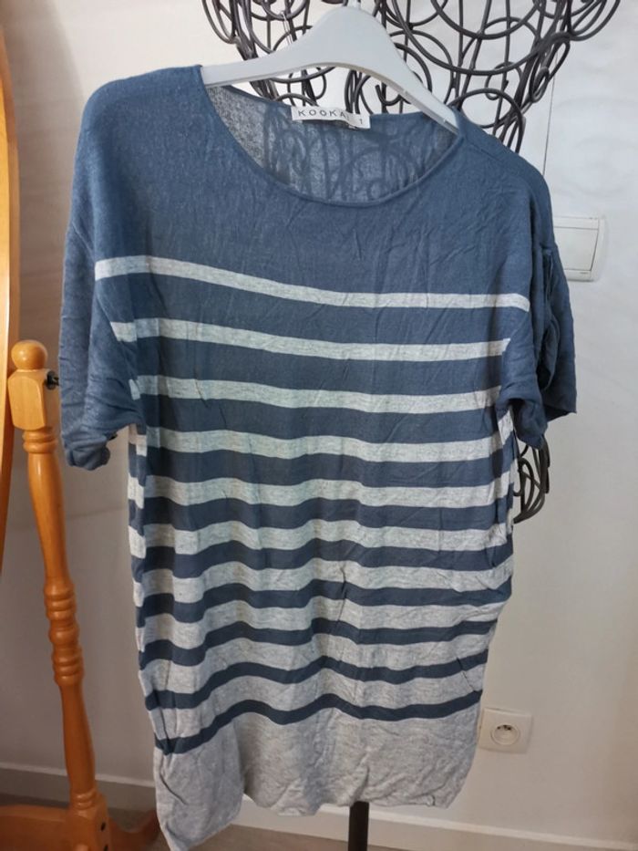 Kookai pull léger blei et gris T36