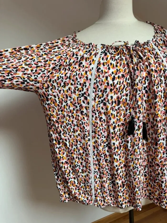Superbe Blouse fluide Burton ample fleurie en viscose 🌸 XL 42 44 - photo numéro 3