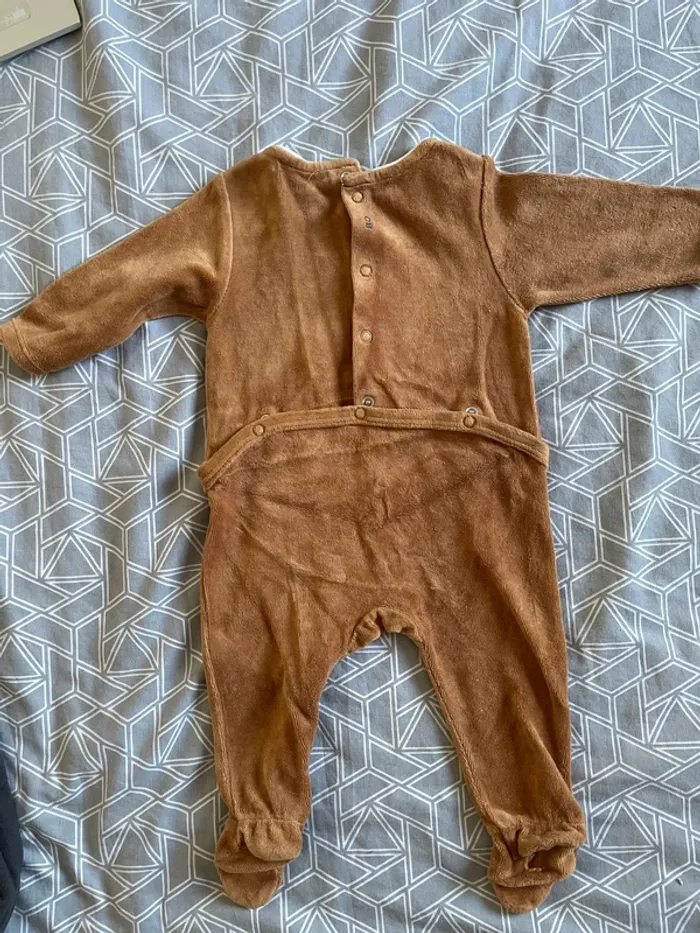 Pyjama velour bébé OBAIBI 6mois - photo numéro 3
