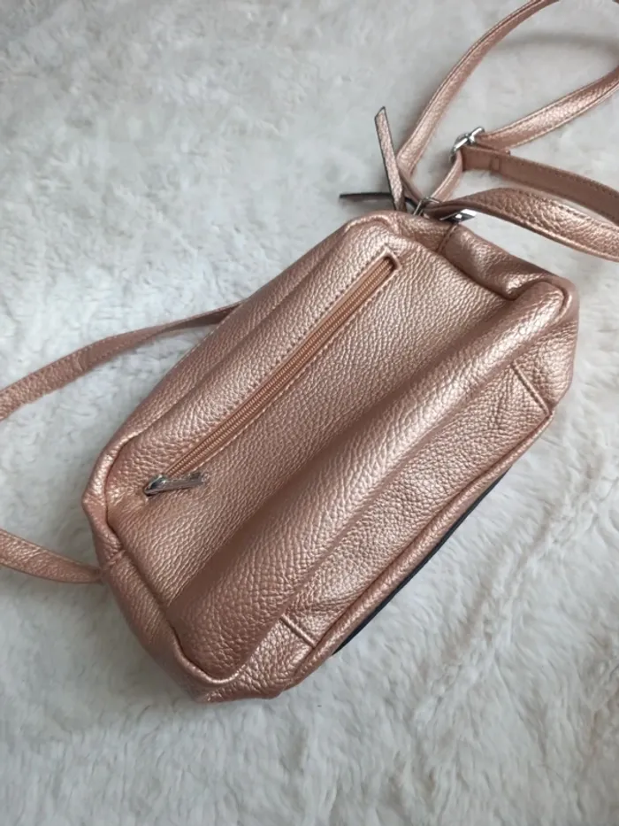 Sac à main bandoulière doré rosé - photo numéro 2