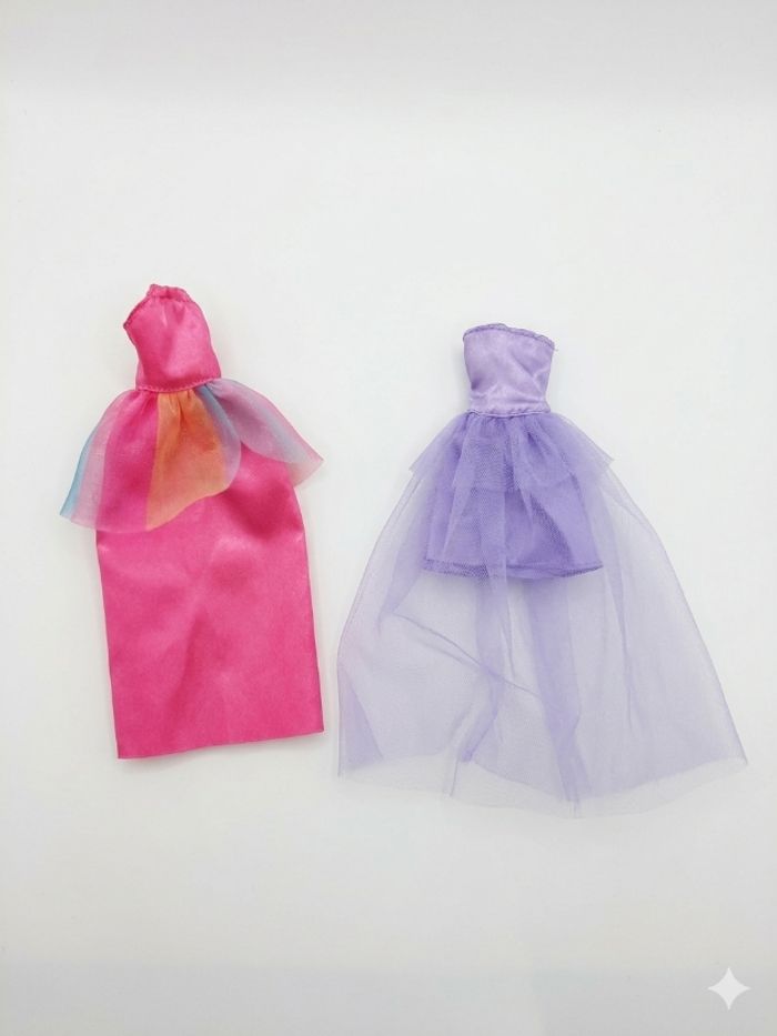 Lot de 2 Robes de Soirée pour Poupée Mannequin (type Barbie) - photo numéro 1