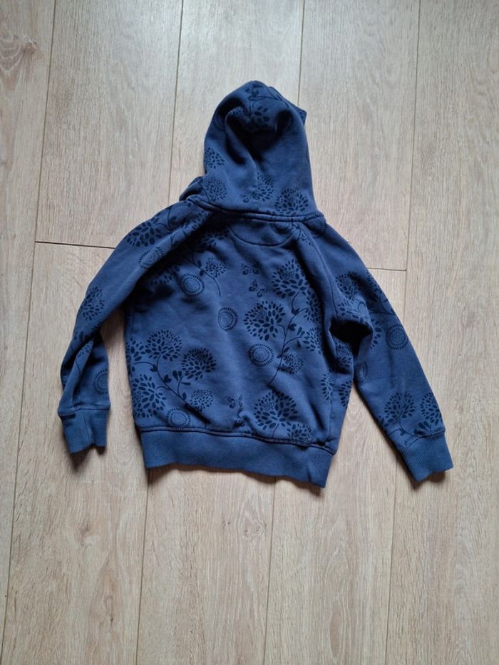 Gilet fleuri zippé à capuche - photo numéro 2