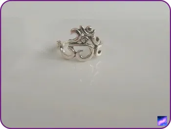 Bague argentée tendance en acier inoxydable