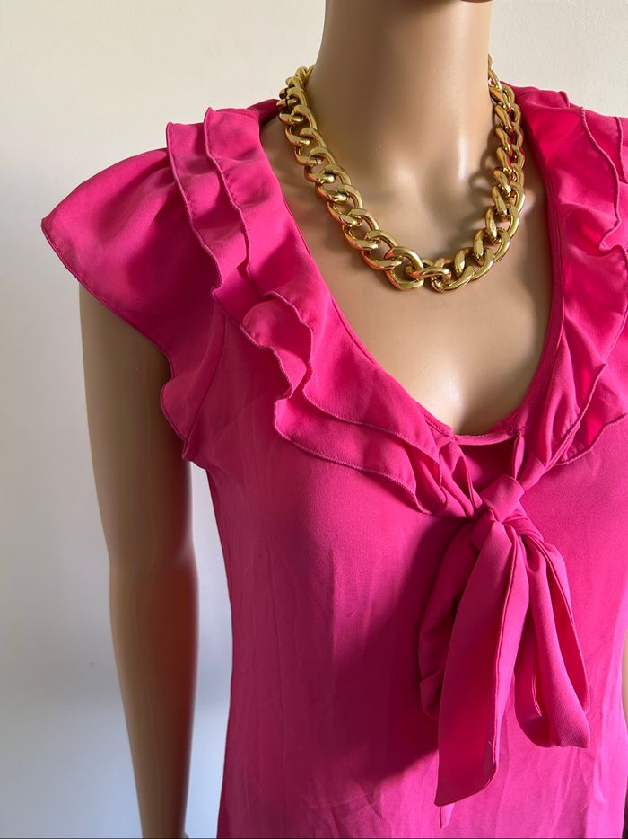 Blouse rose sans manches Morgan taille 36 jamais portée - photo numéro 4