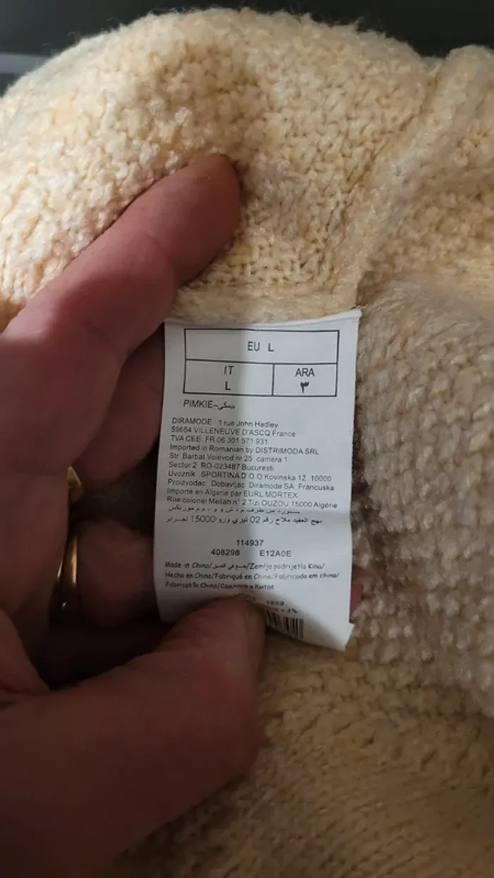 Pull chaud col rond manches bouffantes - photo numéro 5