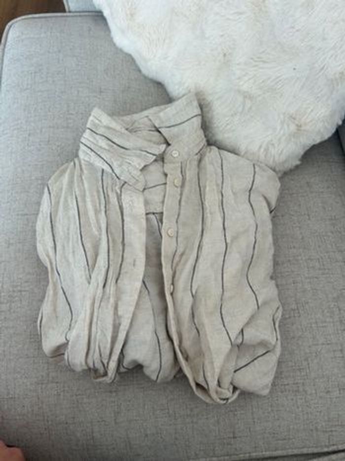 Chemise beige à rayures noir - photo numéro 3