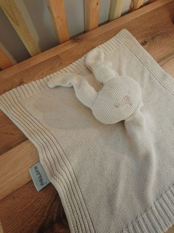 Lapin tricot maille beige nattou - photo numéro 2