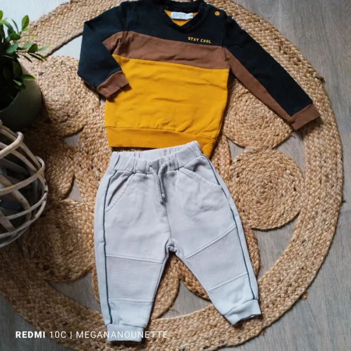 🧸 Ensemble Bébé 9 Mois – Dirkje & C&A 🌈 Style Urbain & Confort – Parfait État - photo numéro 2
