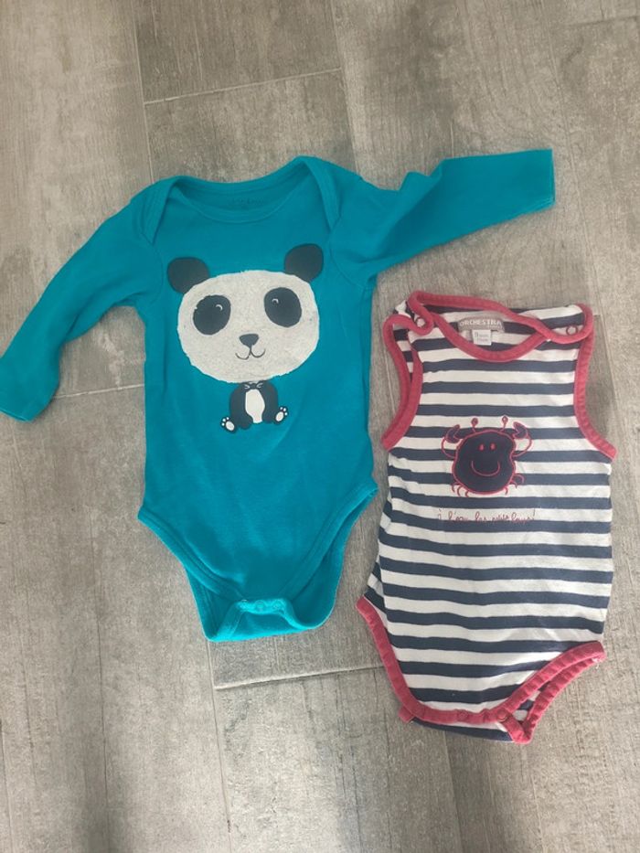 Lot bodies 9mois garcon