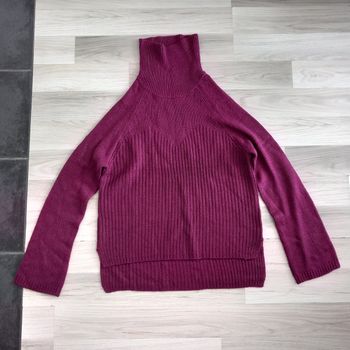 Pull à col roulé femme violet Love Knitwear taille 38h