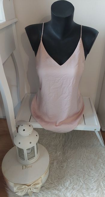 Débardeur bretelles doublé rose poudré H&M T40 TBE 🌸