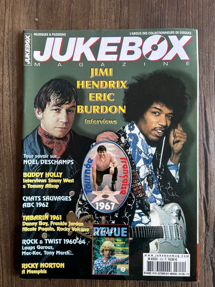 Ancien jukebox magazine - 310 octobre 2012 - burdon hendrix gene Vincent