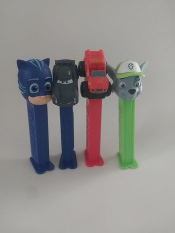 lot 4 distributeurs pez enfants – pat patrouille cars blaze pyjamasques