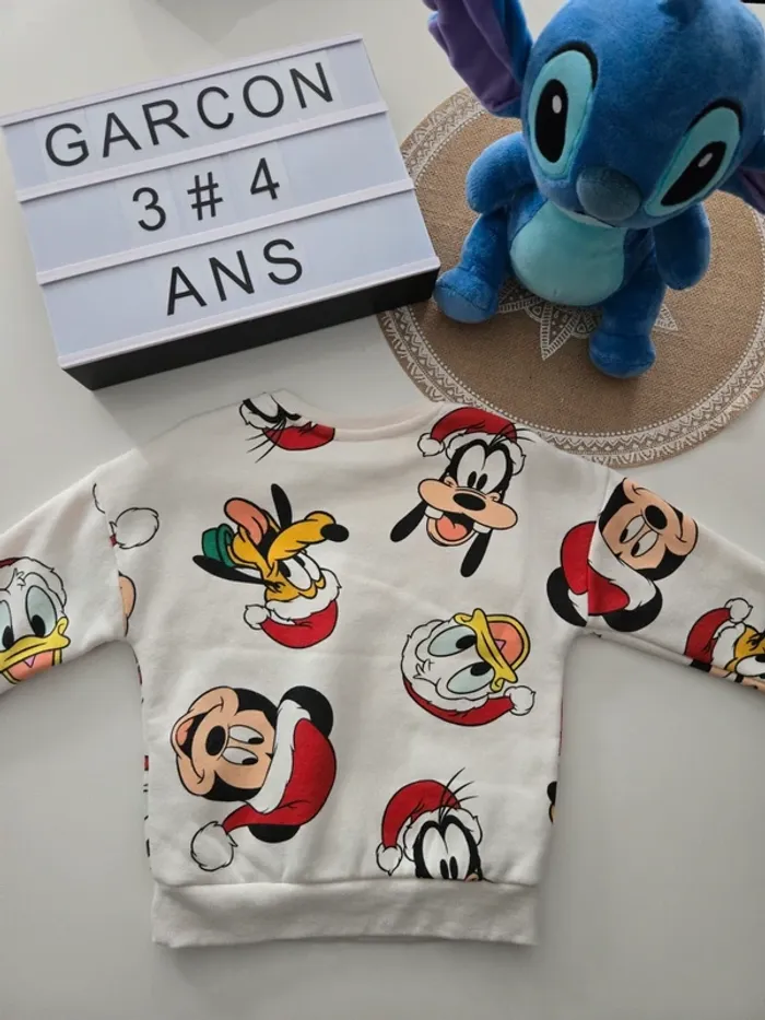 Pull de Noël mickey 3/4ans - photo numéro 4